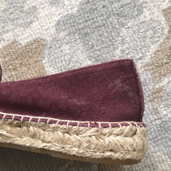 Soludos Wine Burgundy Espadrilles Flats Smoking Slipper - Picture 4 of 14